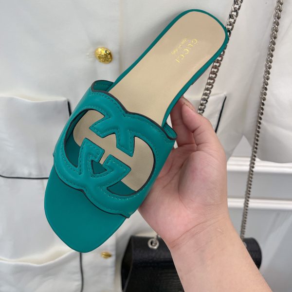 Gucci Women's Interlocking G Cut-Out Slide Sandal - Image 3