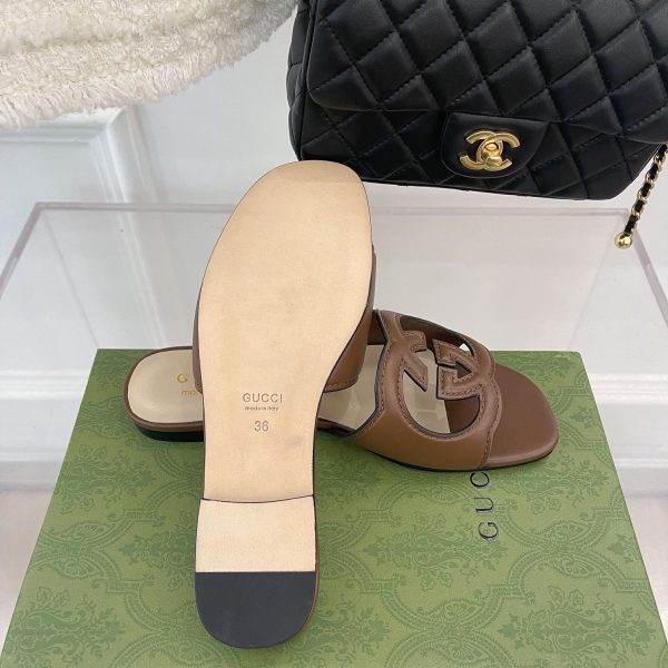 Gucci Women's Interlocking G Cut-Out Slide Sandal - Image 6