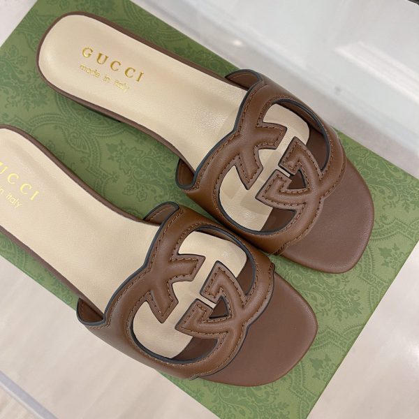 Gucci Women's Interlocking G Cut-Out Slide Sandal