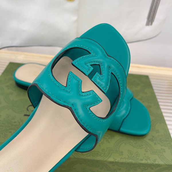 Gucci Women's Interlocking G Cut-Out Slide Sandal - Image 8