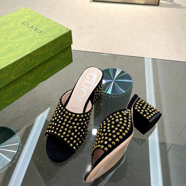 Gucci Women's Slide Sandal With Crystals - Image 6