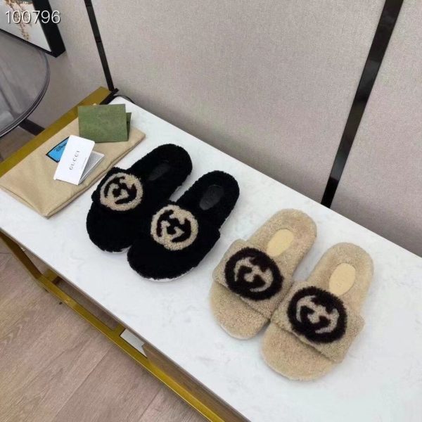 Gucci Women's Slide Sandal With Wool - Image 3