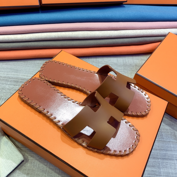 Hermes Leather Oran Sandals