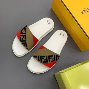 Fendi Panelled FF Logo Slides