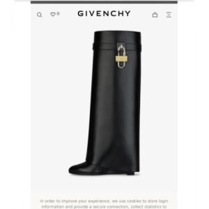 Givenchy Shark Lock Pant Boots In Leather