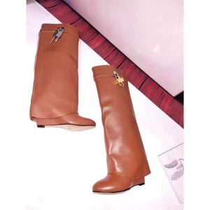 Givenchy Shark Lock Pant Boots In Leather