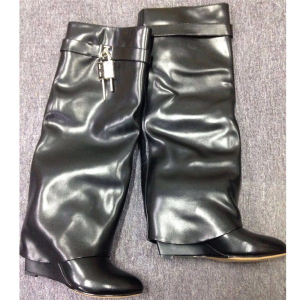 Givenchy Shark Lock Pant Boots In Leather - Image 2