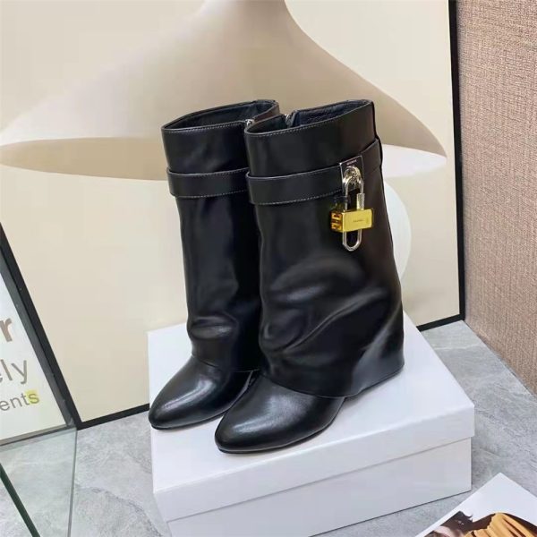 Givenchy Shark Lock Pant Boots In Leather - Image 4