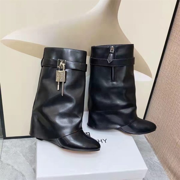 Givenchy Shark Lock Pant Boots In Leather - Image 5