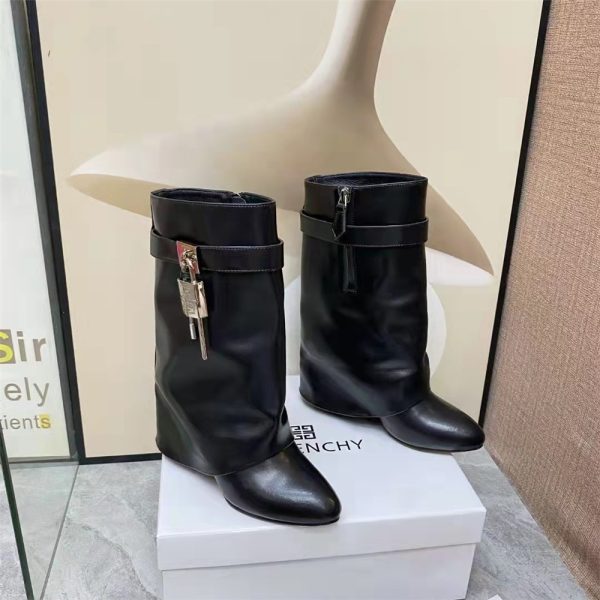 Givenchy Shark Lock Pant Boots In Leather - Image 6
