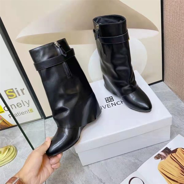 Givenchy Shark Lock Pant Boots In Leather - Image 7