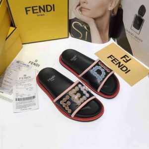 Fendi Logo Slide Sandals