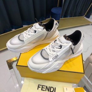 Fendi White Low Top Sneakers