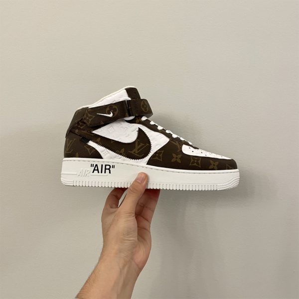 Louis Vuitton X Nike Air Force 1 Mid-Top Monogram Sneaker - Image 2