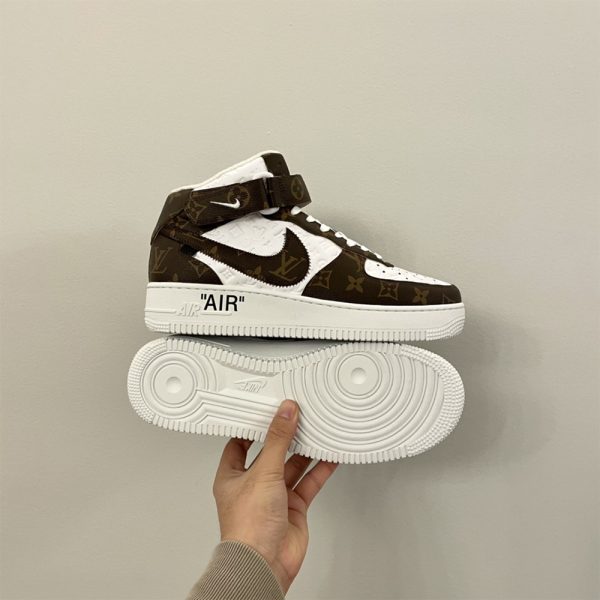 Louis Vuitton X Nike Air Force 1 Mid-Top Monogram Sneaker - Image 5