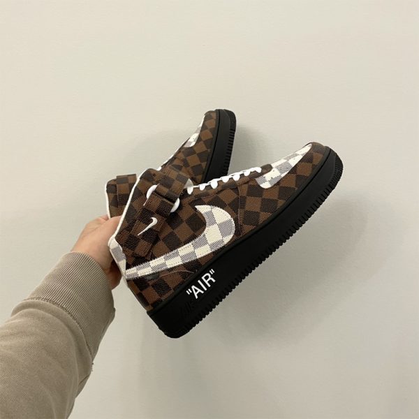 Louis Vuitton X Nike Air Force 1 Mid-Top Sneaker In Brown