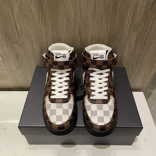 Louis Vuitton X Nike Air Force 1 Mid-Top Sneaker In Brown - Image 5