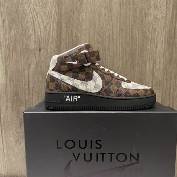 Louis Vuitton X Nike Air Force 1 Mid-Top Sneaker In Brown - Image 8
