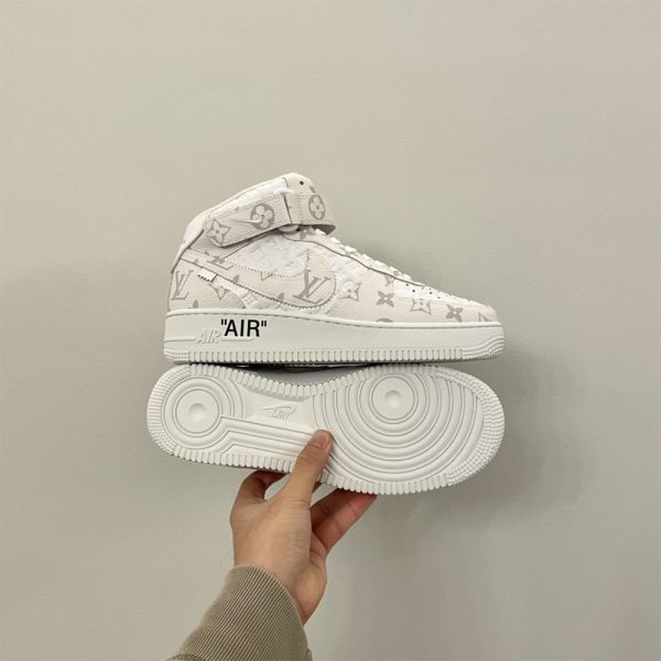 Louis Vuitton X Nike Air Force 1 Mid-Top Sneaker In White - Image 2
