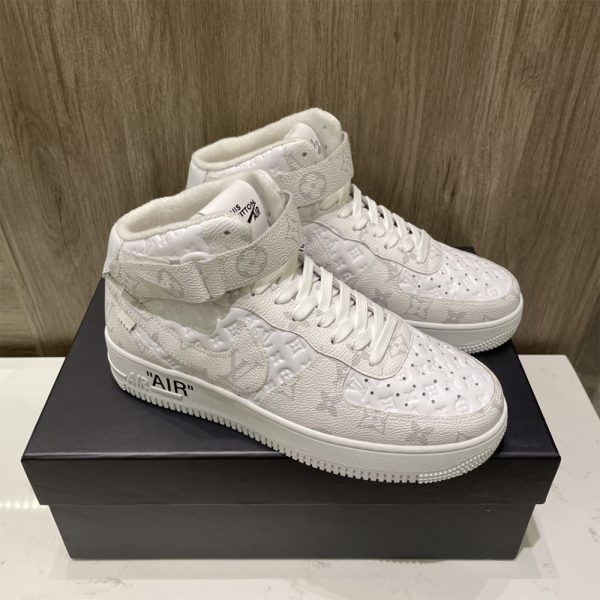 Louis Vuitton X Nike Air Force 1 Mid-Top Sneaker In White - Image 5