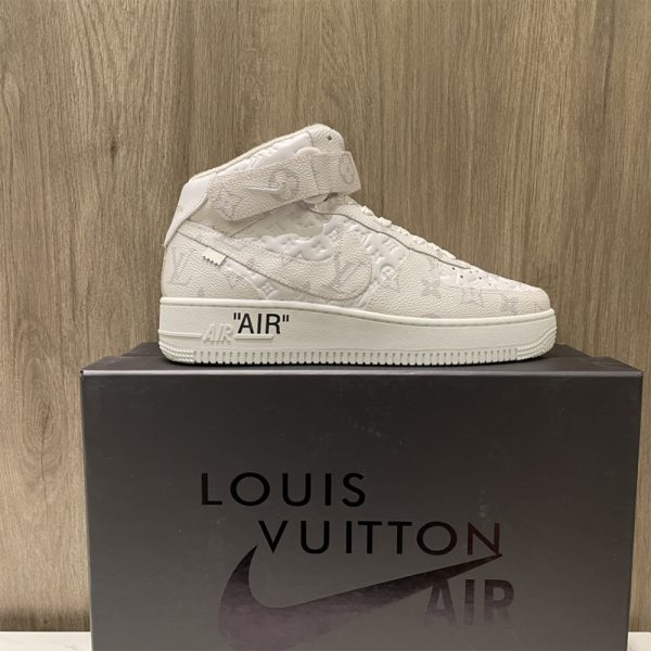 Louis Vuitton X Nike Air Force 1 Mid-Top Sneaker In White - Image 6