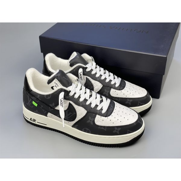 Louis Vuitton X Nike Air Force 1 Sneaker Black And White