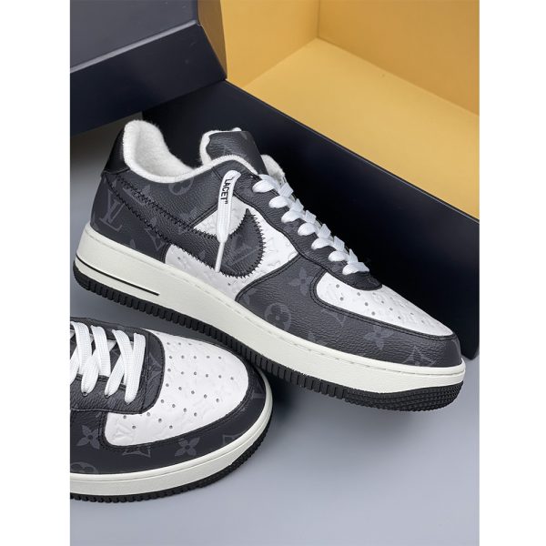 Louis Vuitton X Nike Air Force 1 Sneaker Black And White - Image 3