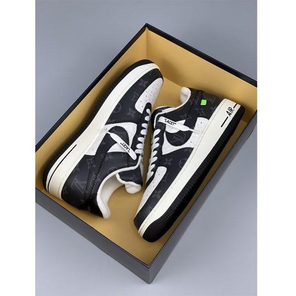 Louis Vuitton X Nike Air Force 1 Sneaker Black And White - Image 5