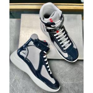 Prada America's Cup High 'Red Silver'Sneakers