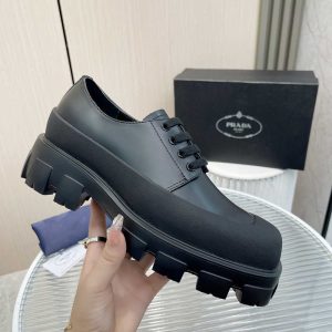 Prada Brushed Leather Derby Shoes