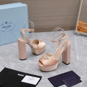 Prada High-Heeled Satin Sandals