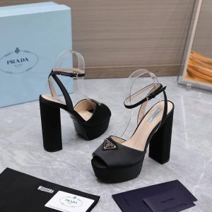 Prada High-Heeled Satin Sandals