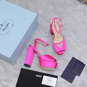 Prada High-Heeled Satin Sandals