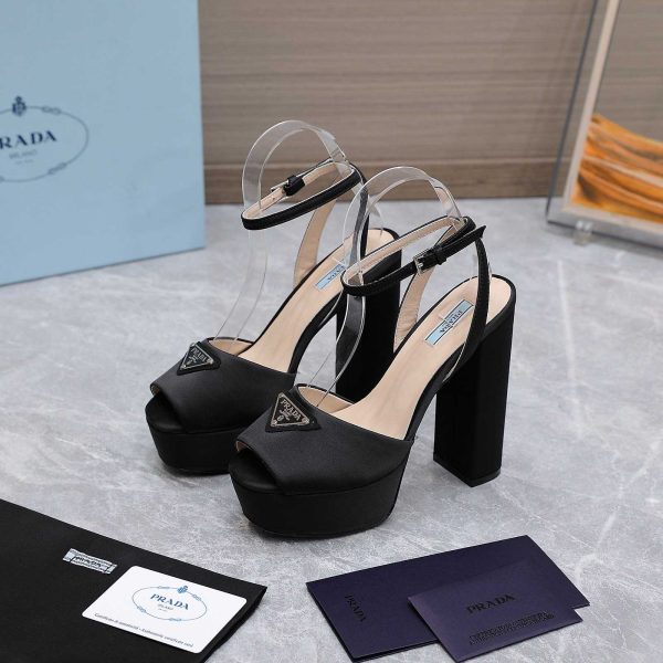 Prada High-Heeled Satin Sandals