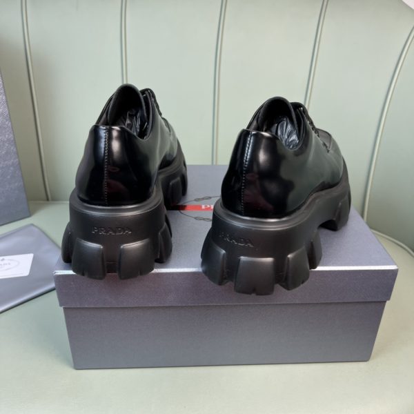 Prada Monolith Brushed Leather Lace-Up Shoes - Image 8