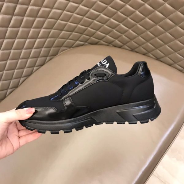 Prada Nylon And Leather Sneakers