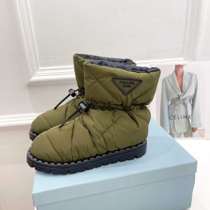 Prada Quilted Nylon Fabric Booties