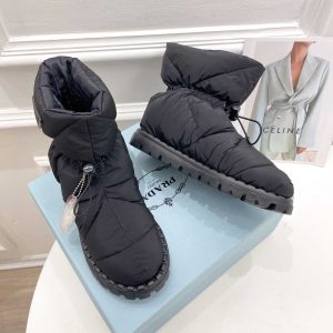 Prada Quilted Nylon Fabric Booties