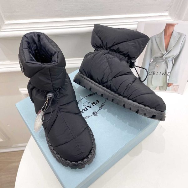 Prada Quilted Nylon Fabric Booties