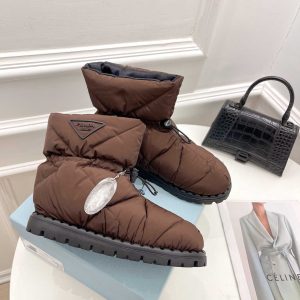 Prada Quilted Nylon Fabric Booties