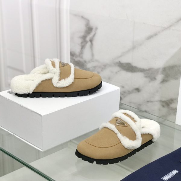 Prada Shearling Slippers