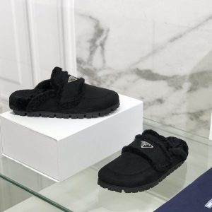 Prada Shearling Slippers