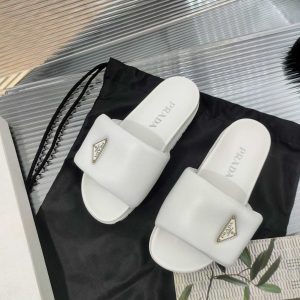 Prada Soft Padded Nappa Leather Slides