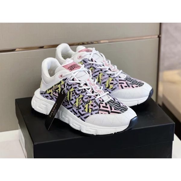 Versace Trigreca Sneakers Purple Pink & Yellow