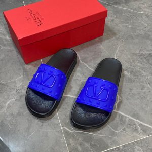 Valentino Garavani Summer V Logo Singature Sandal In Blue