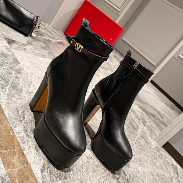 Valentino Garavani Tan-Go platform Ankle Boot In Calfskin 120mm