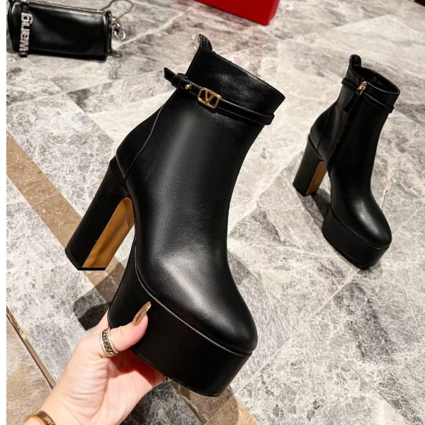 Valentino Garavani Tan-Go platform Ankle Boot In Calfskin 120mm - Image 2