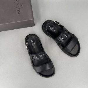 Valentino Men's Black Bandage Sandals