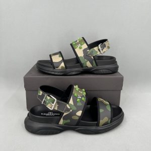 Valentino Men's Camouflage Bandage Sandals