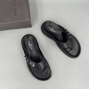 Valentino Men's Black Flip Flops